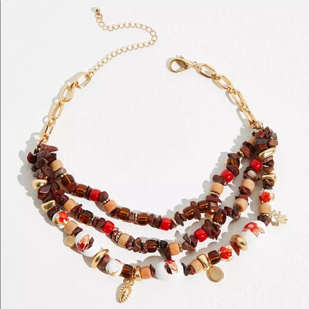 Free People - Shaker Shakra Beaded Necklace